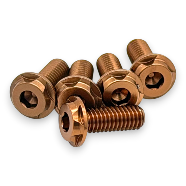 INOV8 X-Lite Bronze 7075 Aluminium Button Head Screws M3x8mm (5)
