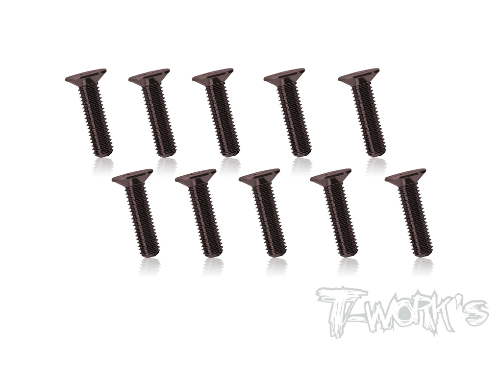 T-Work`s Steel Flathead Screw 110° M3x12mm (10)
