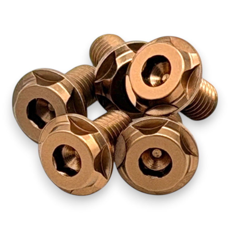INOV8 X-Lite Bronze 7075 Aluminium Button Head Screws M3x6mm (5)