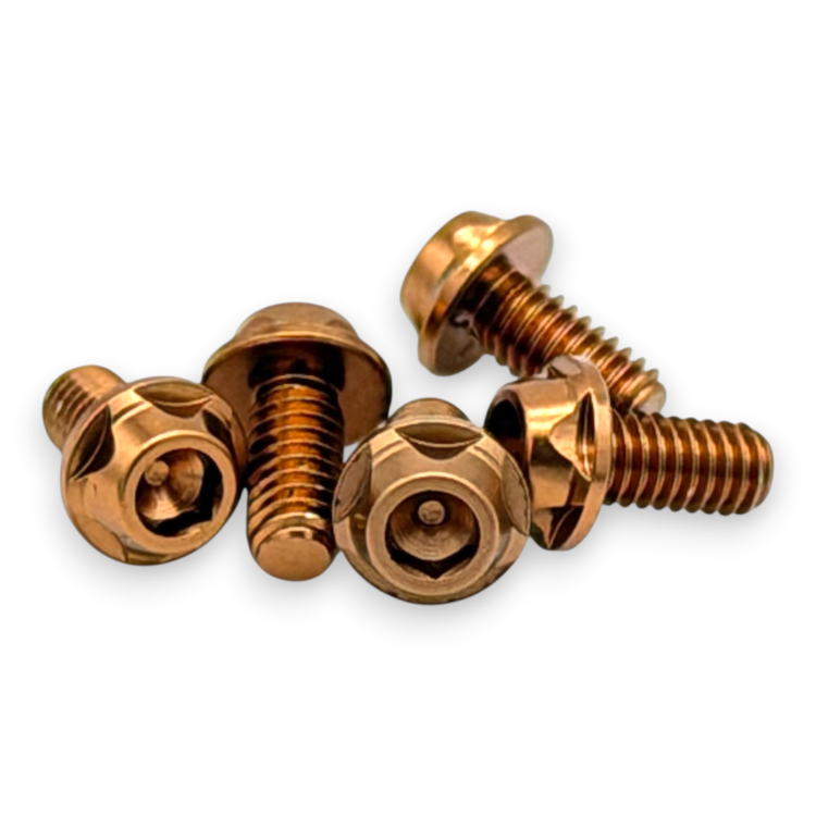 INOV8 X-Lite Bronze 7075 Aluminium Button Head Screws M2.5x5mm (5) 
