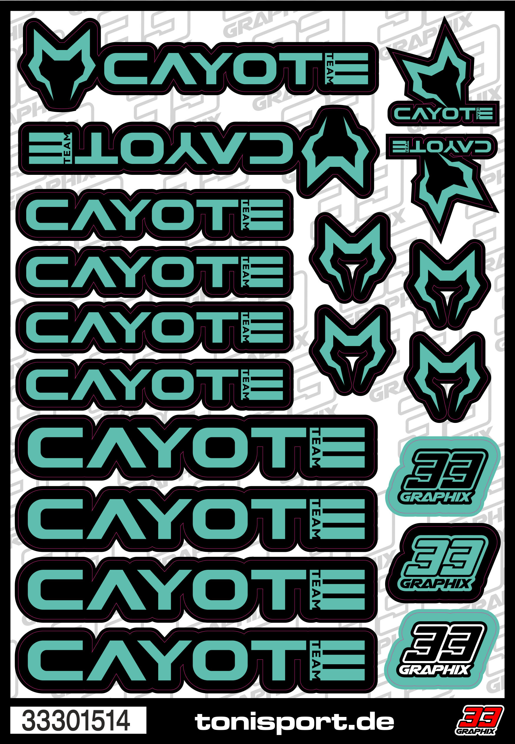 33301514 - Cayote Aufkleberbogen (DIN A5) - Cayote