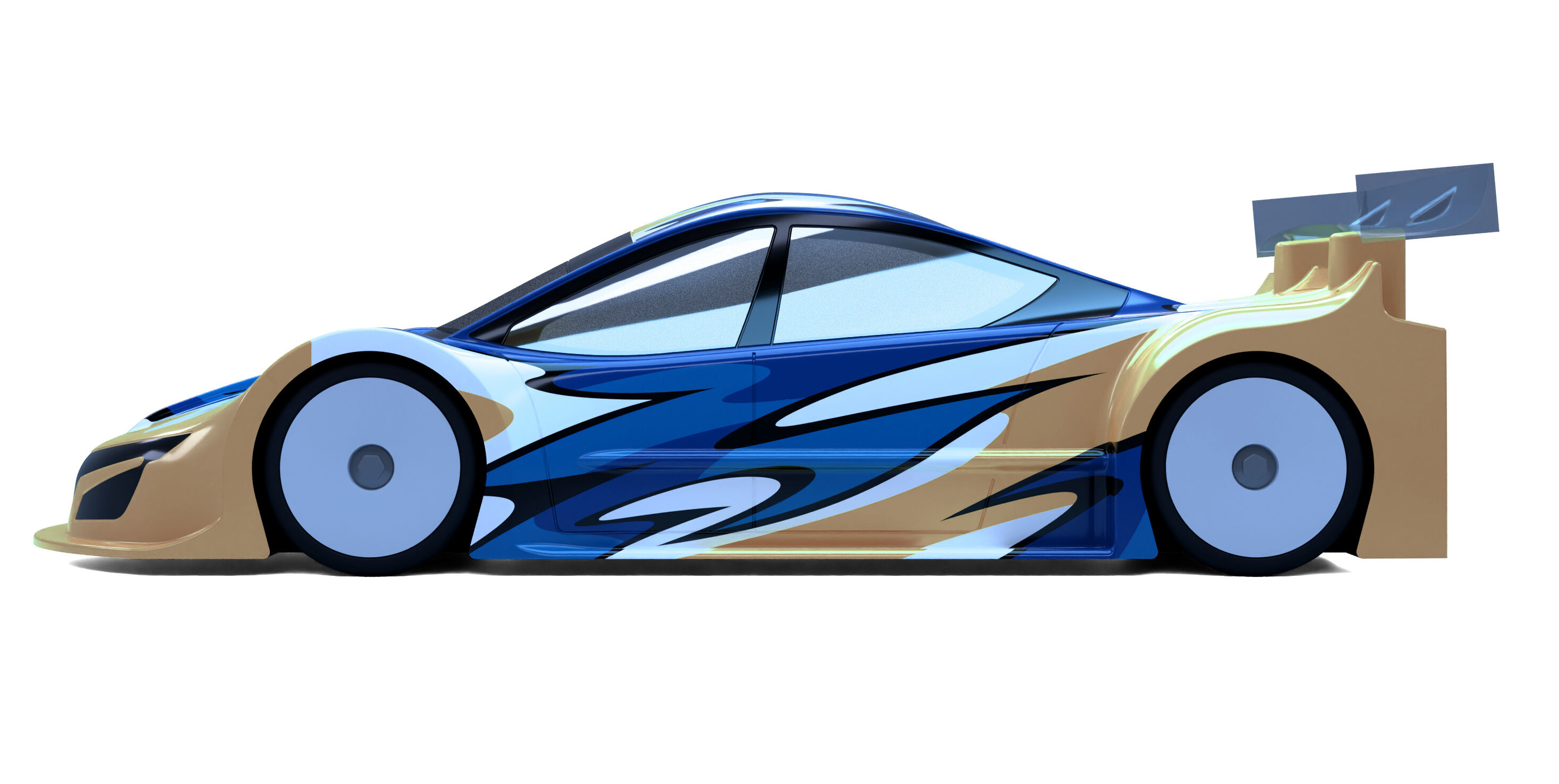 AV-001-05 Avalon Vortex 1-10 Tourenwagen Karosserie 190mm (unlackiert) 0,5mm 4