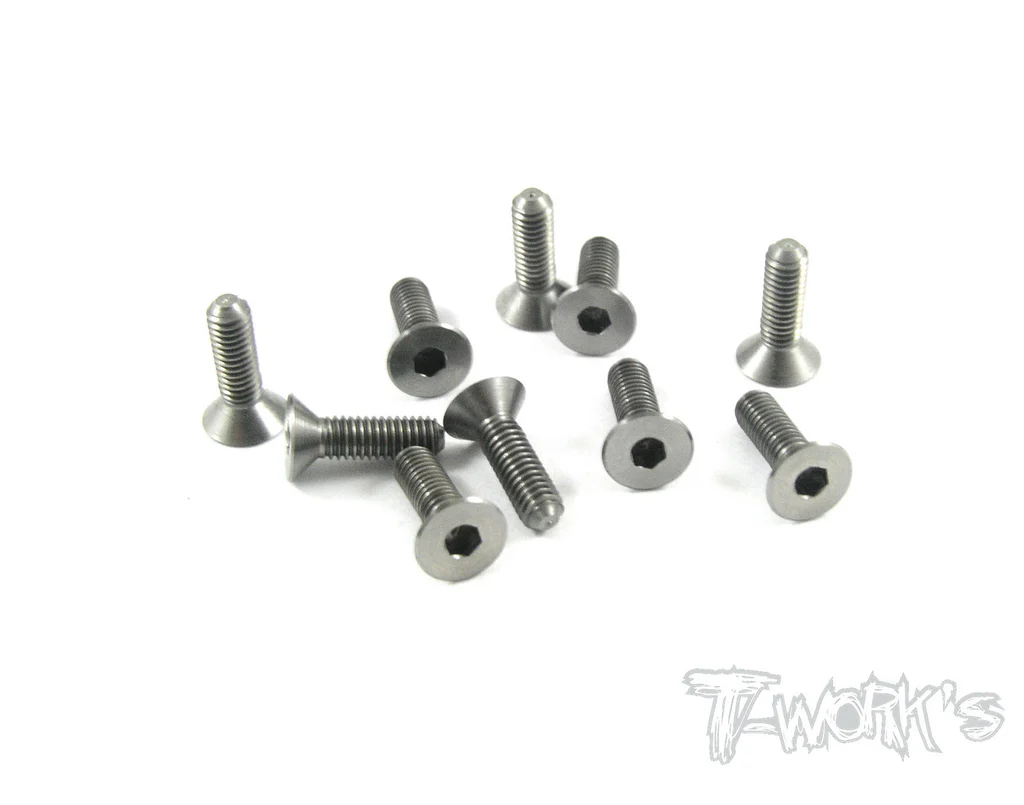 T-Work´s 64 Titan Countersunk Hex Screw M3 x 10,0mm (10)