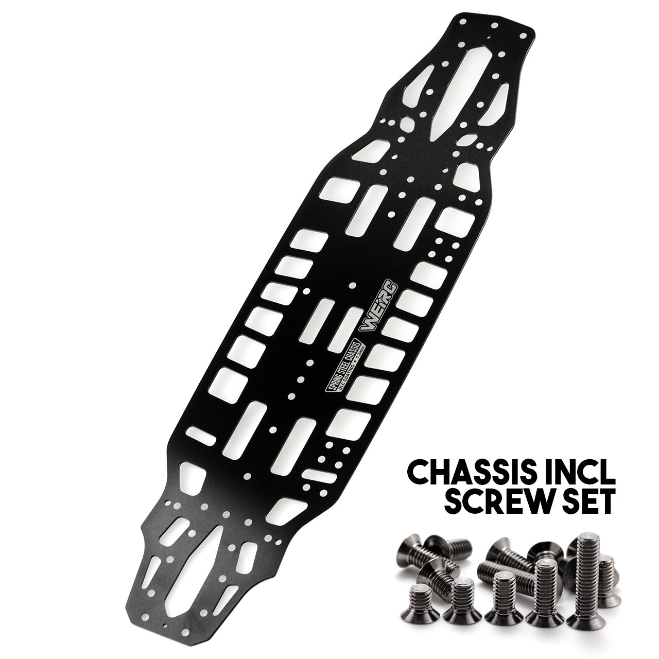 WeiRC DCL Stahl Chassis 1,2mm für Tamiya TRF-421 (139g) inkl. Stahl Schrauben Set