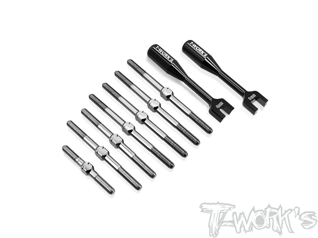 T-Work´s 64 Titanium Turnbuckle Set for Schumacher CAT PB (7)
