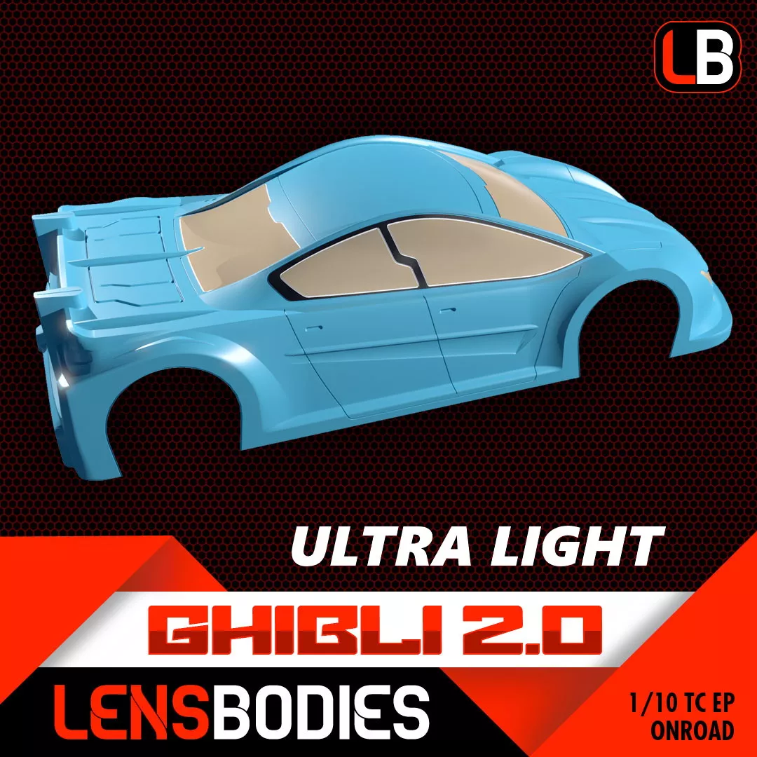 Lens Bodies Ghibli 2.0 Tourenwagen Karosserie 1:10 (unlackiert) - Ultra Light