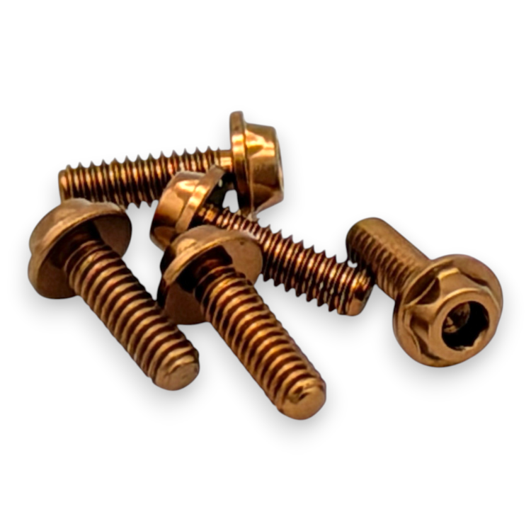 INOV8 X-Lite Bronze 7075 Aluminium Button Head Screws M2x6mm (5)