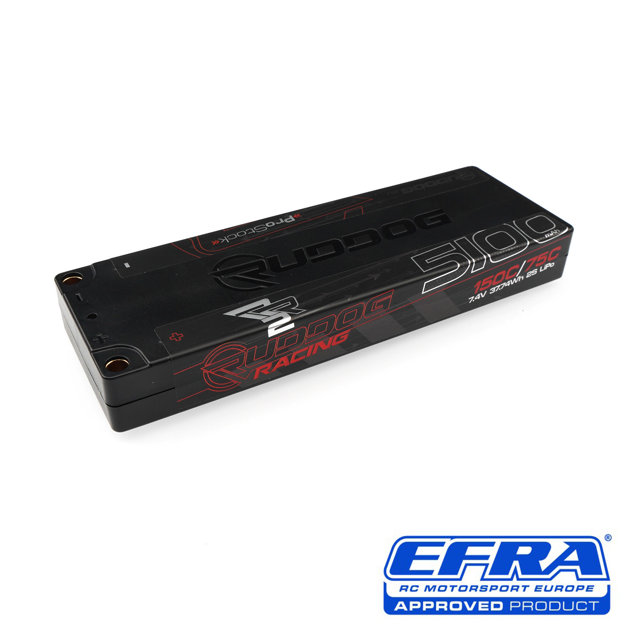 RUDDOG Racing RR2 ProStock 5100mAh 150C/75C 7.4V 17.5mm-LCG Stick Pack LiPo Akku