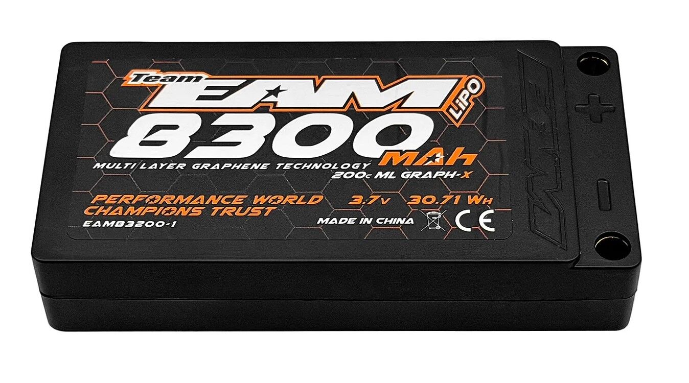 Team EAM - Multi Layer Graph-X 8300mAh - 200C -  3,7V - 165g, -  1S 1:12 LiPo