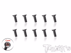 T-Work´s 64 Titan Super Thin Countersunk Hex Screw M3 x 8,0mm (10)