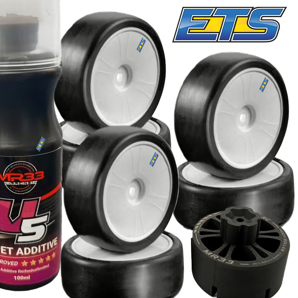 DEAL - 3 Satz ETS Tourenwagen Reifen / MR33 Reifenwalze / MR33 V4 Haftmittel