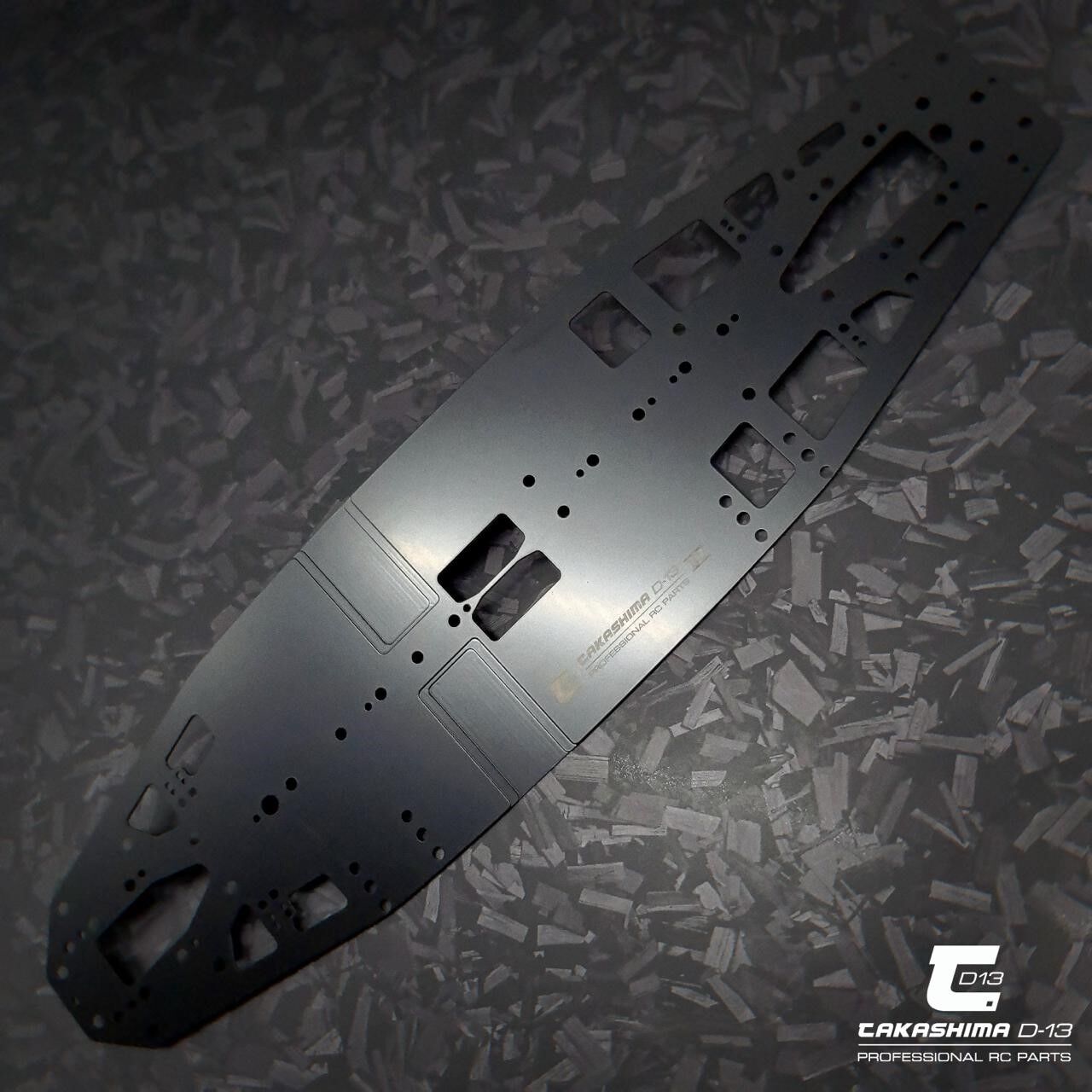 Takashima D-13 Stahl Chassis 1,1mm für Schumacher Mi10 (157g) - Schwarz