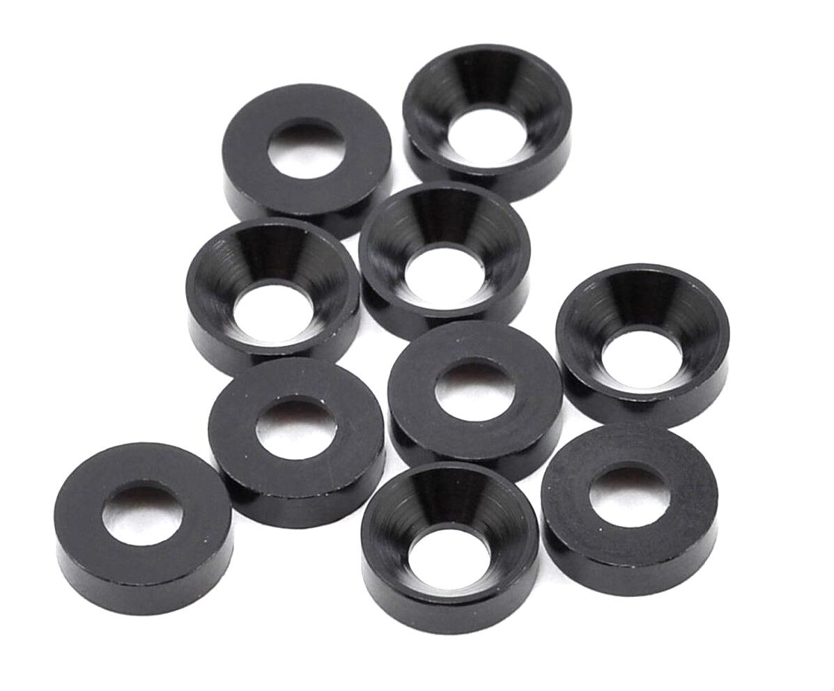 MR33 Aluminum Countersunk Washers - Black (10)