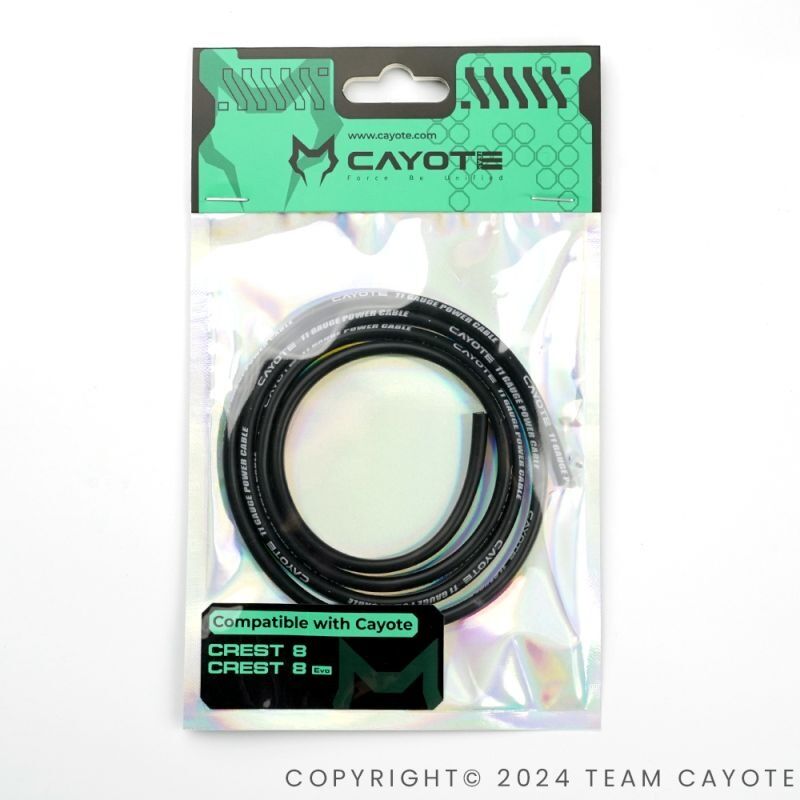 CA-CYECW05 CAYOTE 11AWG Silikonkabel (100cm) - Schwarz 1