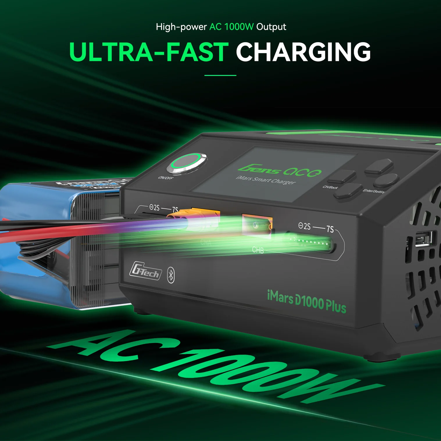 GEAD1000Plus Gens ace iMars D1000 Plus Smart Dual Charger AC 1000W (5)