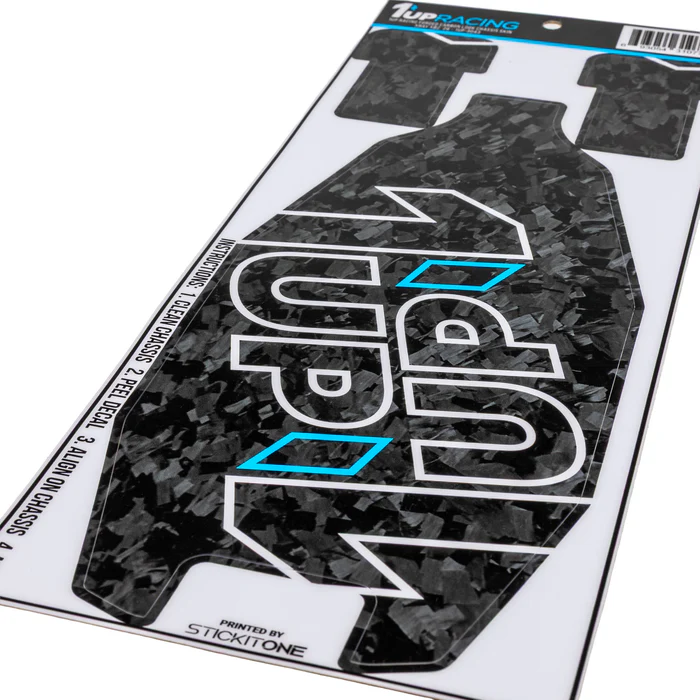 1up Racing Forged Carbon Look Chassis Schutzfolie XRAY XB2-26 (1)