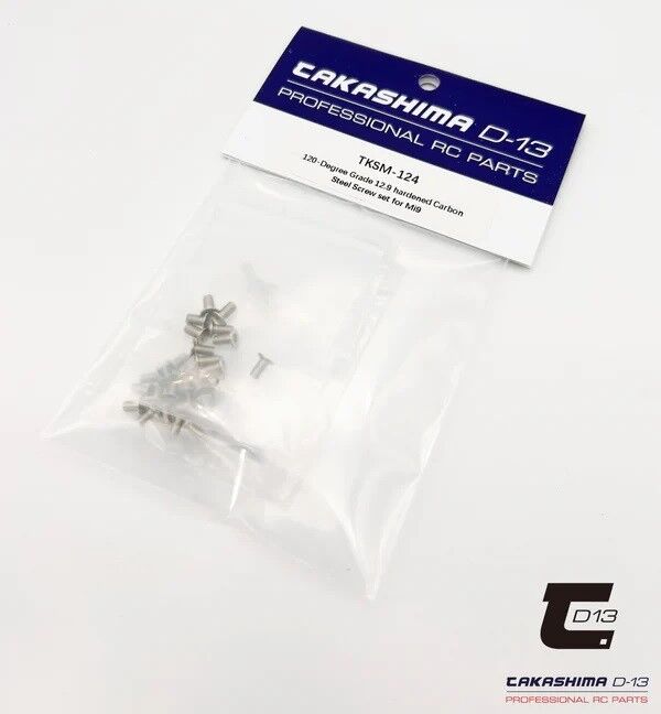 Takashima D-13 Steel Screw sSet 120° for Schumacher Mi9 Chassis