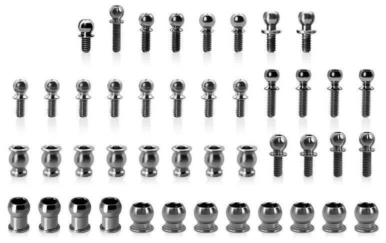 T-Work`s 64 Titanium Ball End Set for  Xray X4-2026 (44)