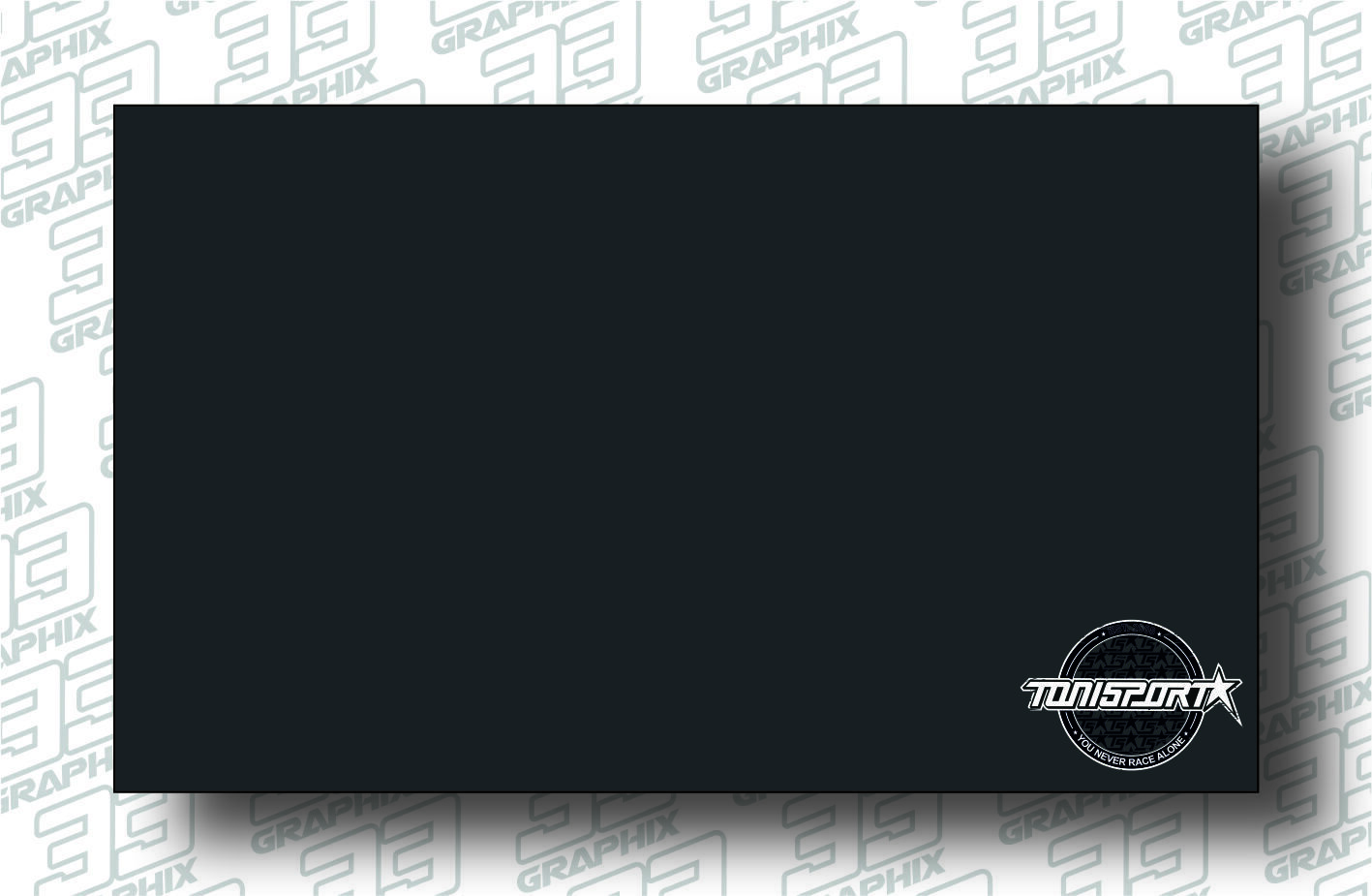 ToniSport Pit Mat Tischunterlage by 33Graphix 1000 x 600mm - Schwarz