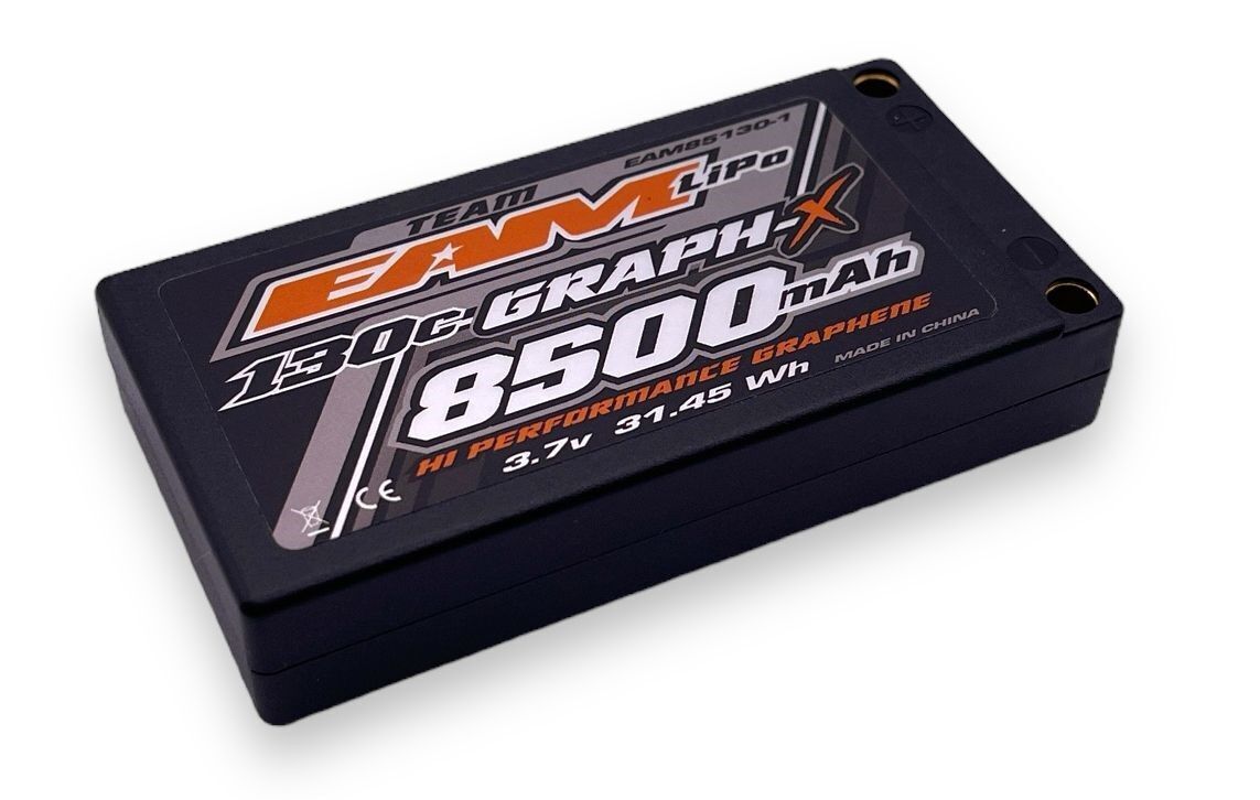 EAM-85130-1-Team-EAM-Graph-X-8500mAh-1S-Hardcase-Shorty-LiPo-130C-3-7V-160g eam-85130-1-team-eam-graph-x-8500mah-1s-hardcase-shorty-lipo-130c-3-7v-160g