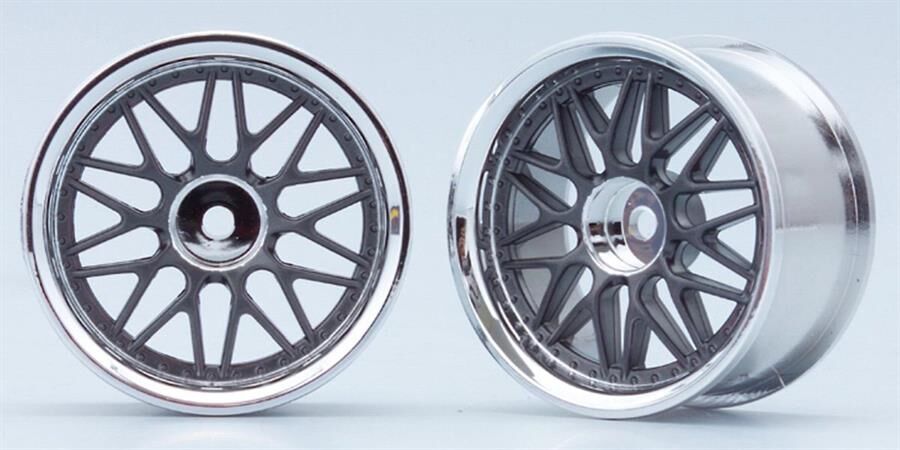 Alomejor Set 4 Pezzi Pneumatici Drift 1/10 In Gomma Dura Per Auto RC Tamiya TT02 - Ruote Con Cerchi Neri, Diametro 62mm
