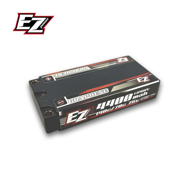 EZ Power HV Graphene Shorty LiPo Battery 4400 mAh 7,6V 140/70C, 5mm - 163g