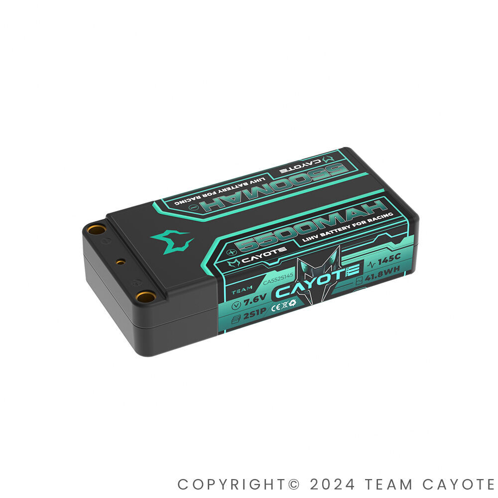 CAYOTE Racing 5500mAh 2S Shorty LiPo Akku 7,6V 145C 203g