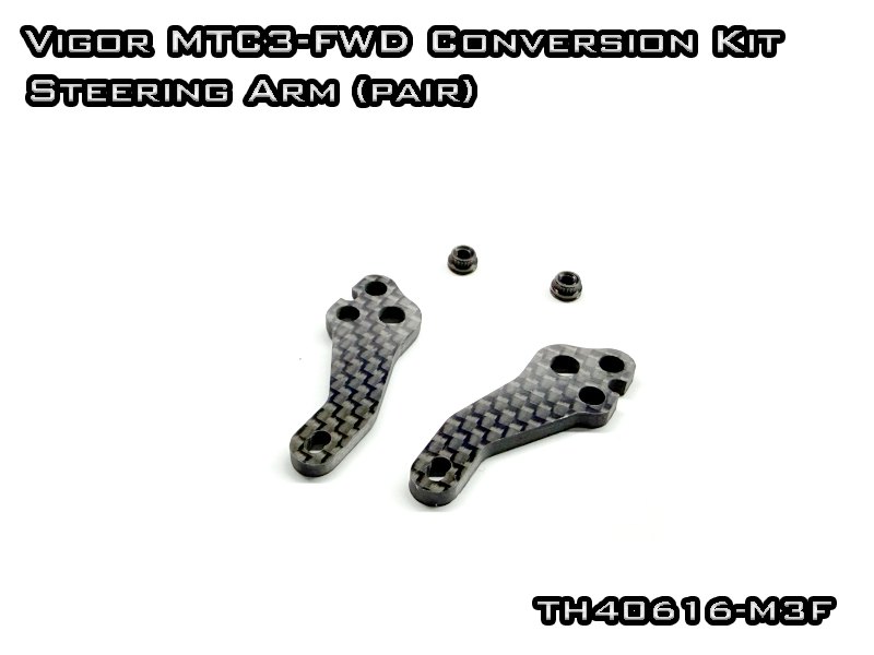 Vigor Kohlefaser Lenkhebel Vorne für Mugen MTC-3 FWD Conversion Set (1)