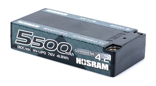 Nosram HV LCG  Modified Shorty Graphene-4.2 5500mAh LiPo 7.6V 130C/65C - 195g