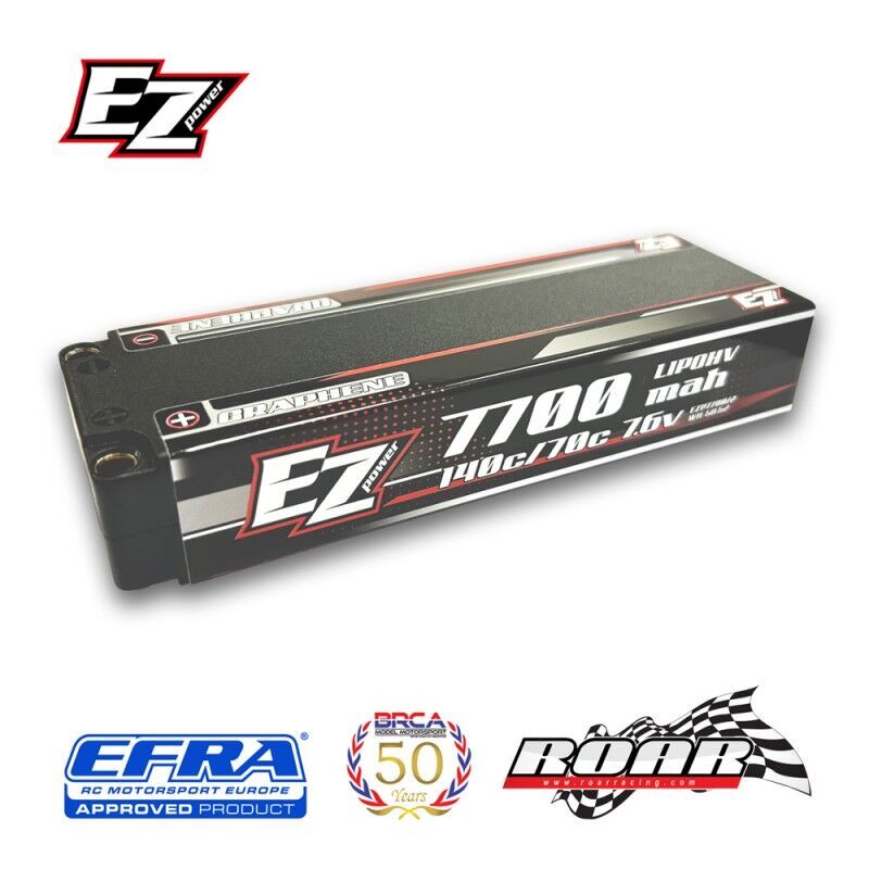 EZ Power HV Graphene LiPo Battery 7700mAh 7,6V 1 40/70C, 5mm - 298g