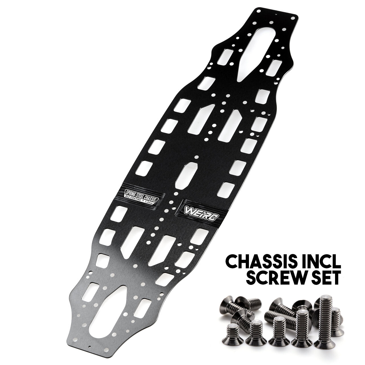WeiRC DCL Stahl Chassis 1,2mm für Axon TC10/4 (148g) inkl. Stahl Schrauben Set