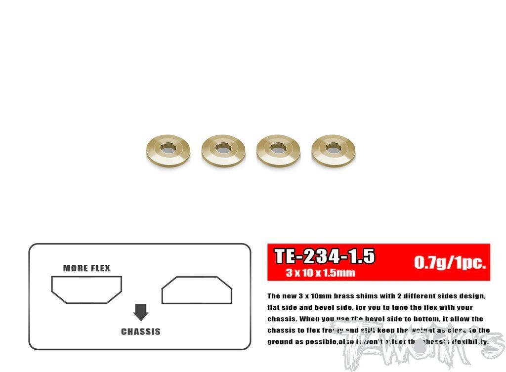 100x Messing-Unterlegscheiben – 5 X 3,2 X 0,5 Mm, Produktbild-Vorschau 2