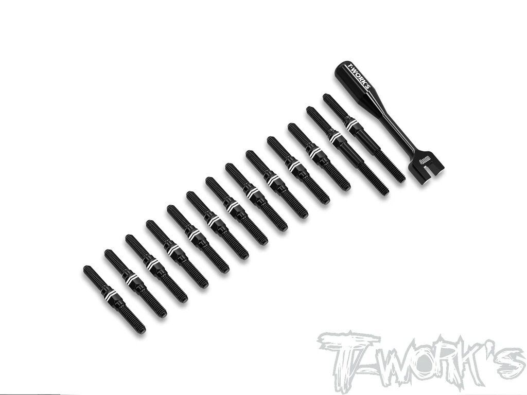 T-Work´s 64 Aluminum Turnbuckle Set for Mugen MTC-3 - Black (13)