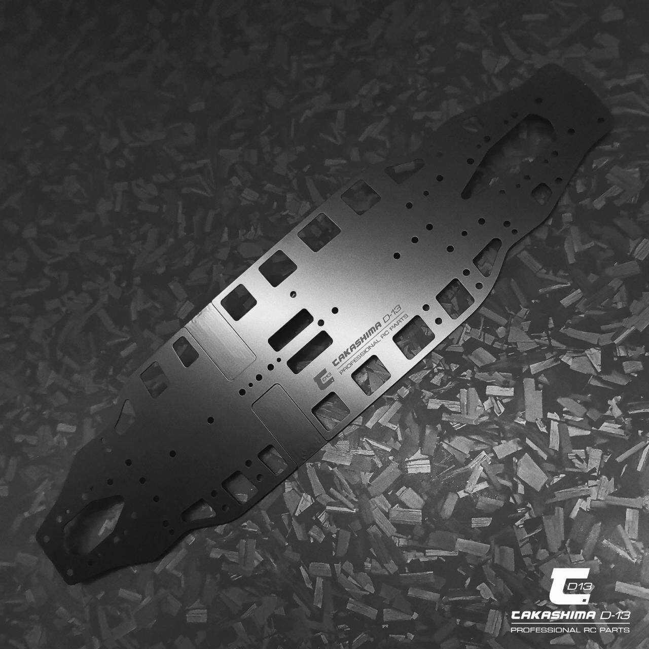 Takashima D-13 Steel Chassis 1.1 mm for Tamiya TRF421X (135 g) – Black
