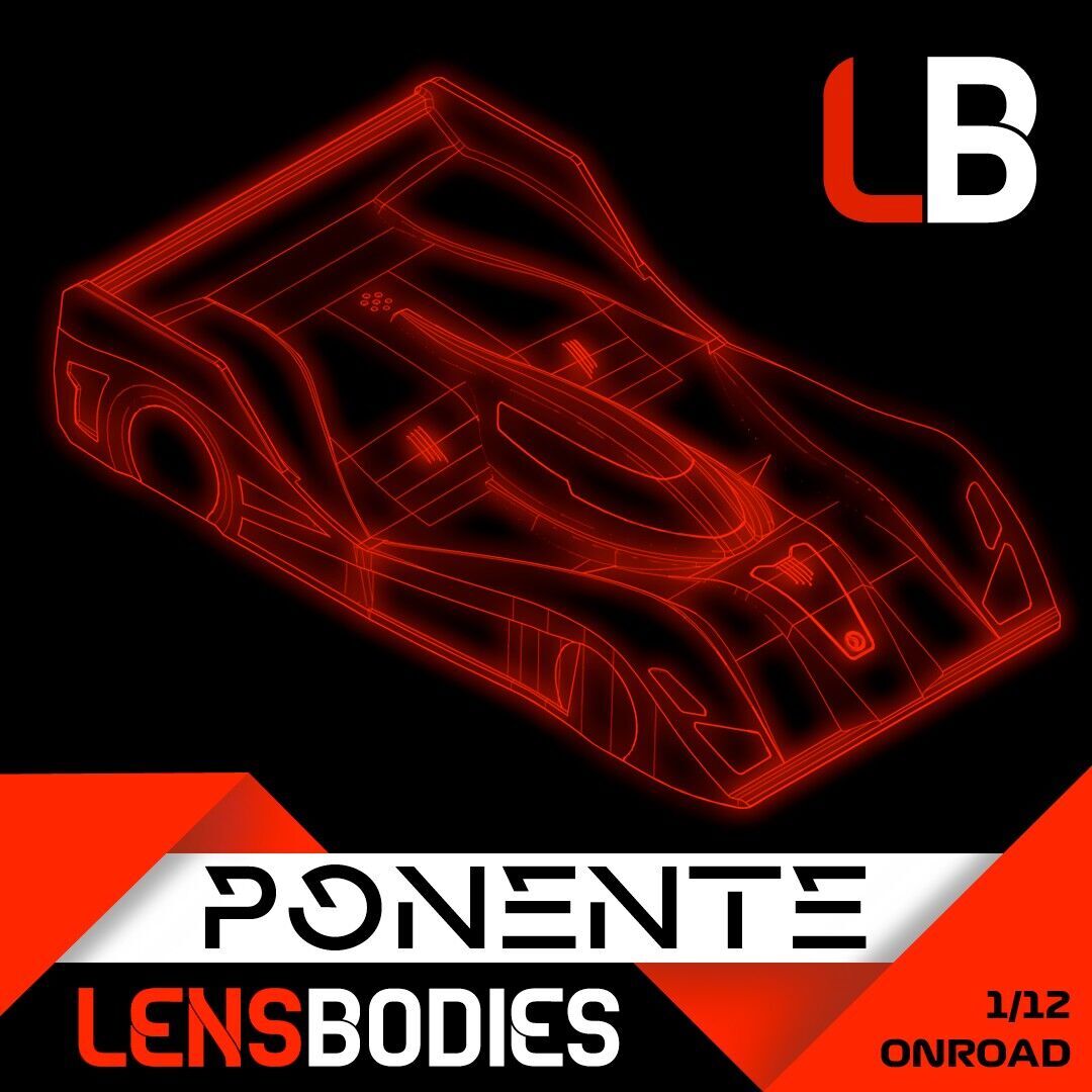 Lens Bodies Ponente 1:12 Onroad Karosserie (unlackiert) - Standard