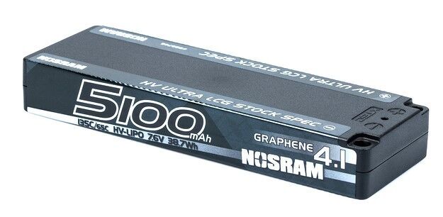 Nosram Graphene-4.1 5100mAh 7.6V 135C/65C HV Ultra LCG Stock Spec LiPo Battery - 248g