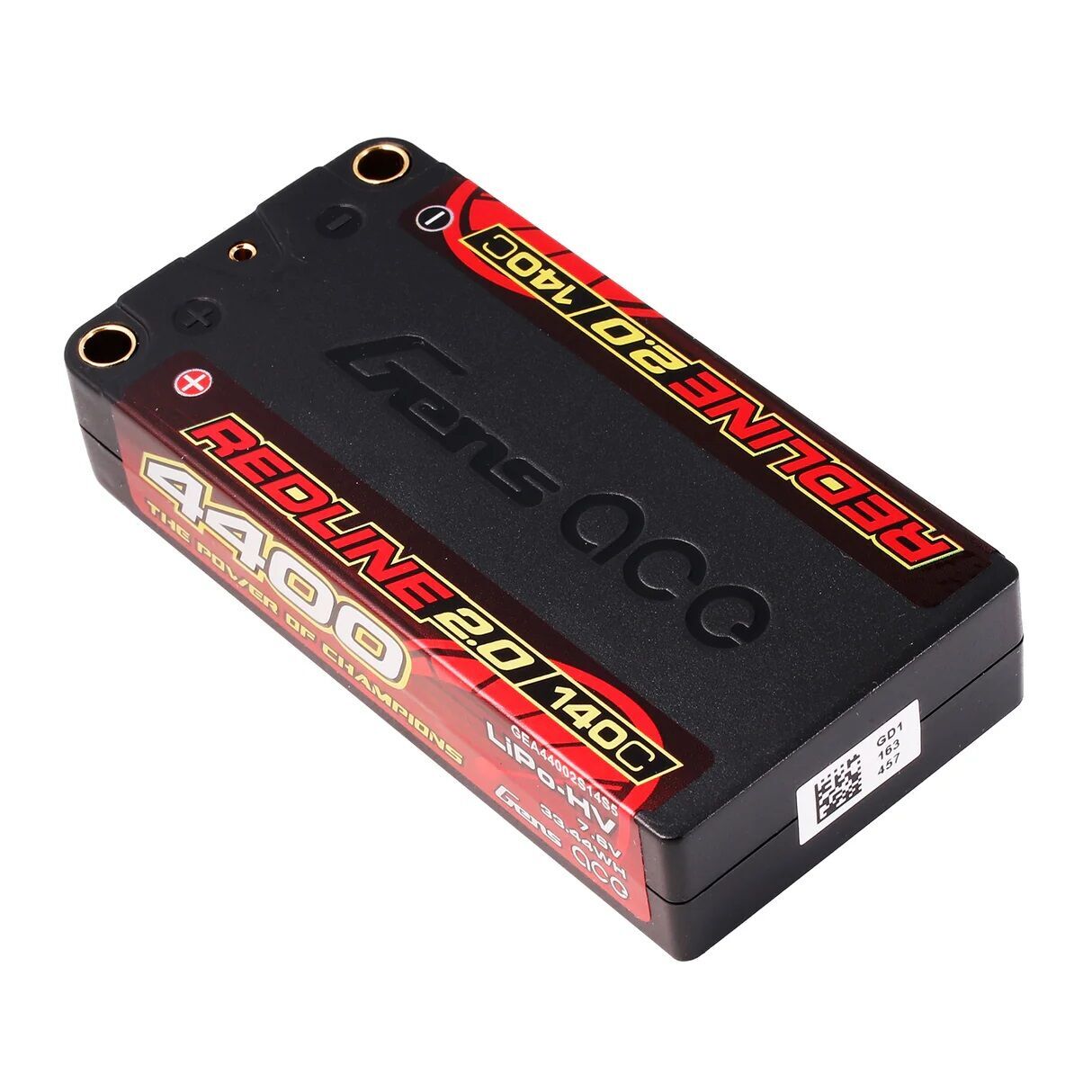 Gens ace Redline 2.0 4400mAh 7,6V 140C 2S1P HardCase HV LiPo Battery 5mm Connector