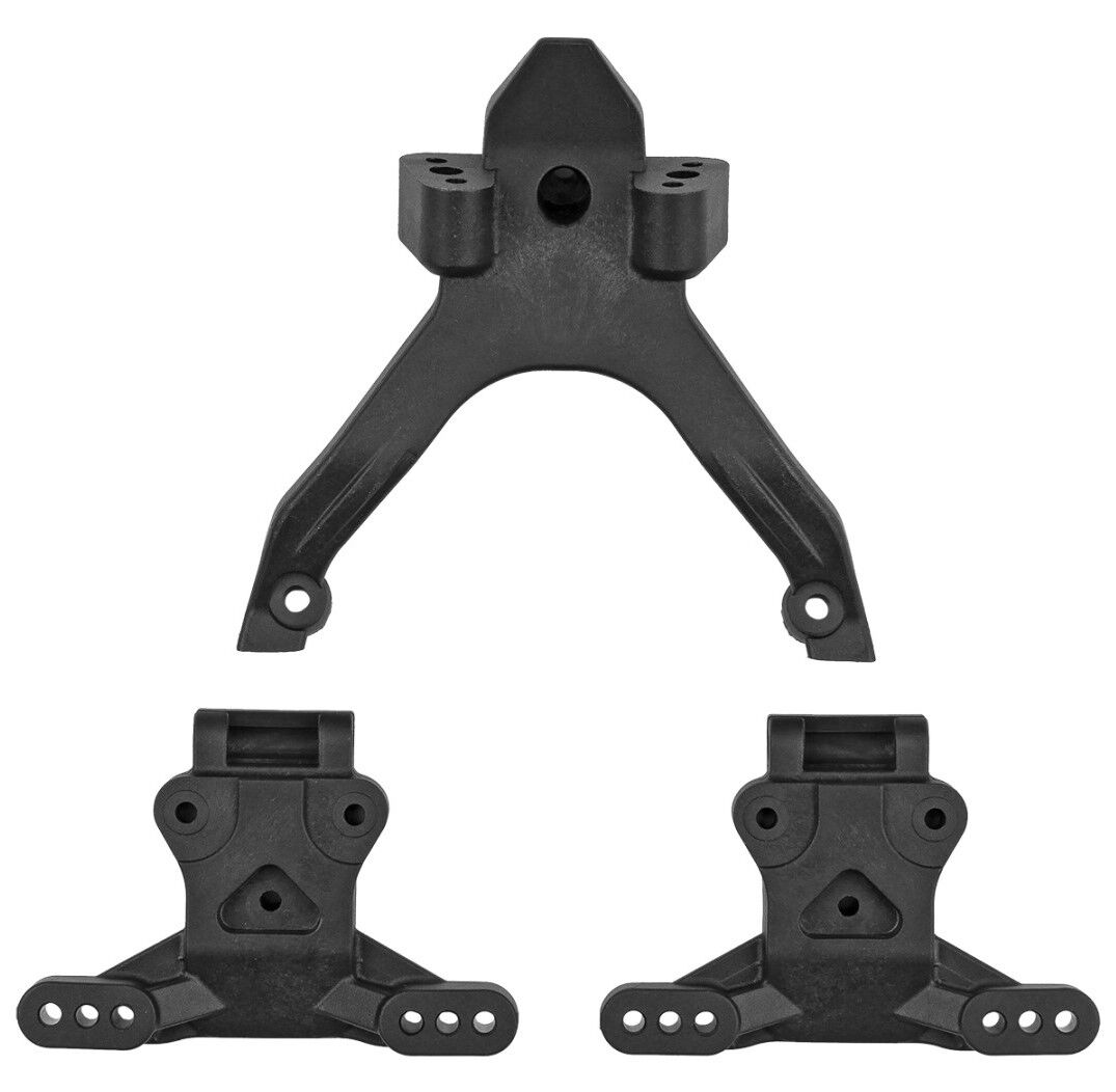 Team Associated RC10B7.1 FT Top Plate And Ballstud Mounts, Carbon