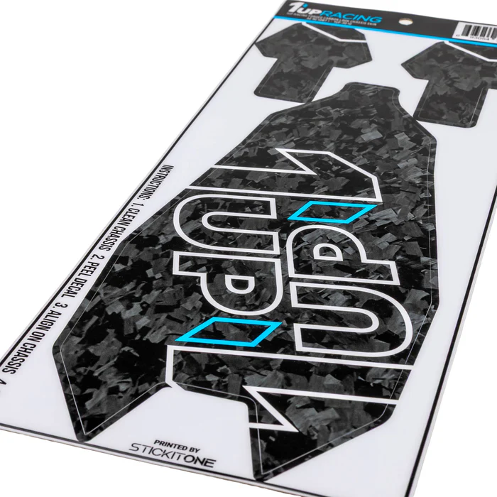 1up Racing Forged Carbon Look Chassis Schutzfolie Associated B7.1 (1)