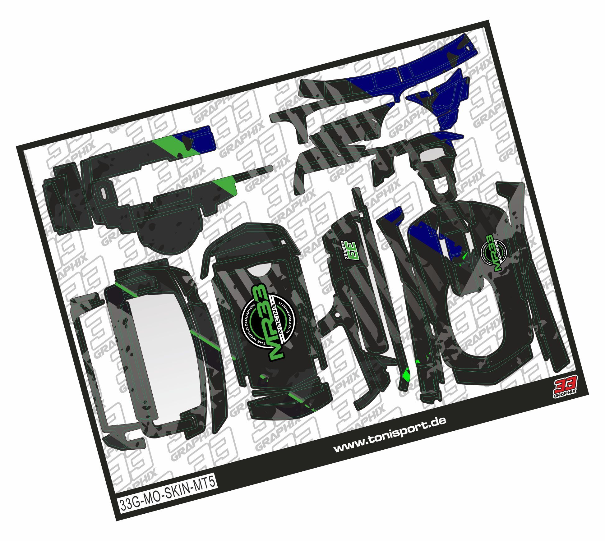 MR33 Orlowski Edition Sanwa MT-5 Skin Sticker Sheet by 33Graphix 