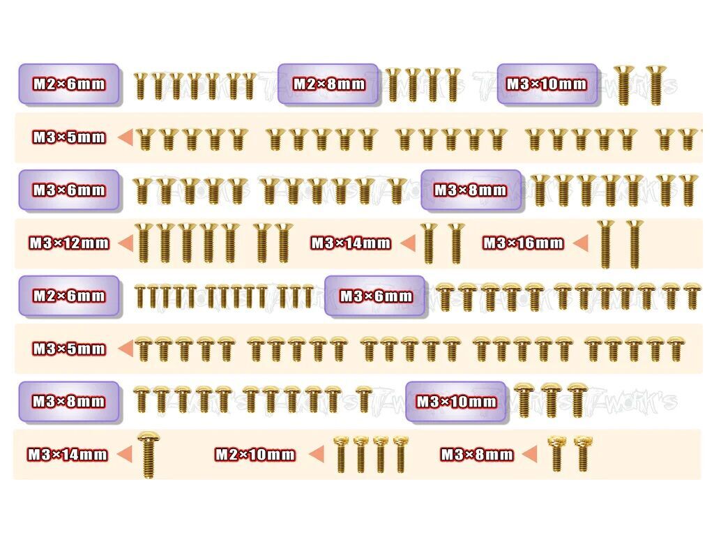 TW-GSS-MTC2R-T-Work-s-Mugen-MTC-2-Stahl-Schrauben-Set-Gold-Beschichtet-135 tw-gss-mtc2r-t-work-s-mugen-mtc-2-stahl-schrauben-set-gold-beschichtet-135