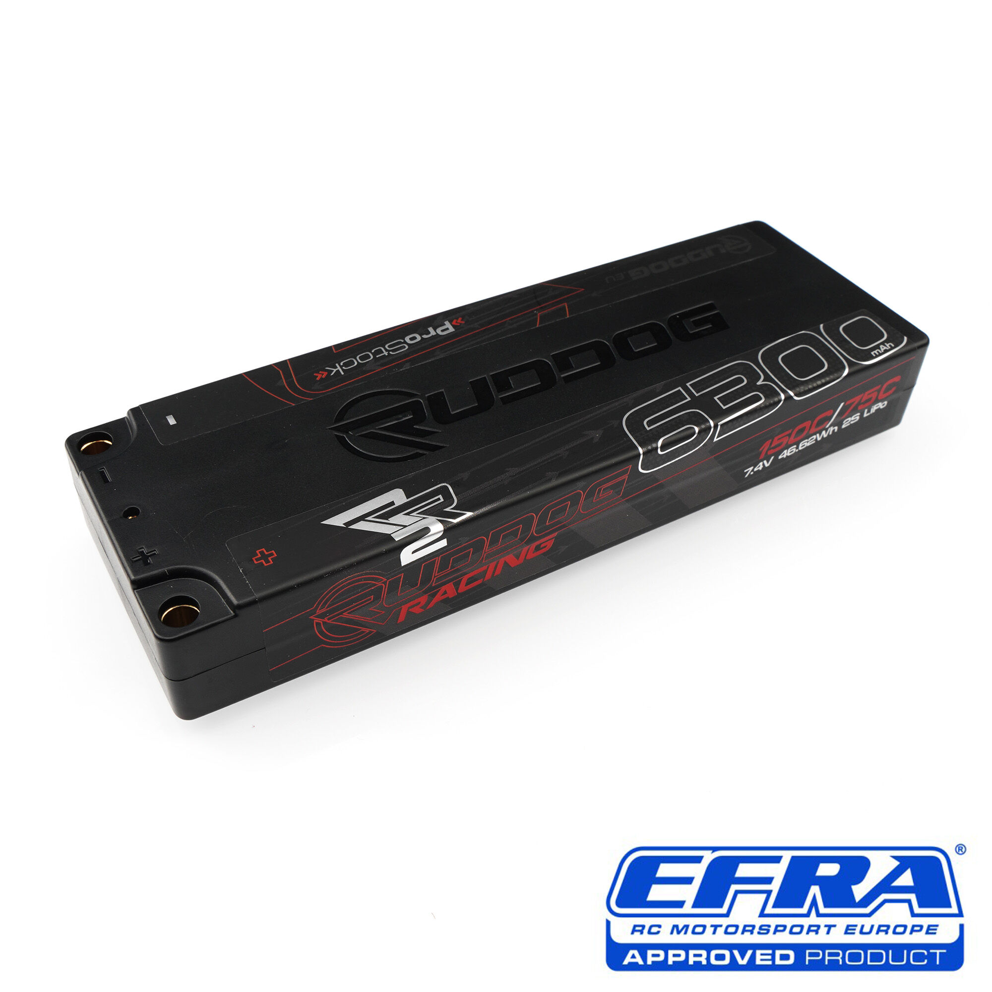 RUDDOG Racing RR2 ProStock 6300mAh 150C/75C 7.4V 19.5mm-LCG Stick Pack LiPo Akku