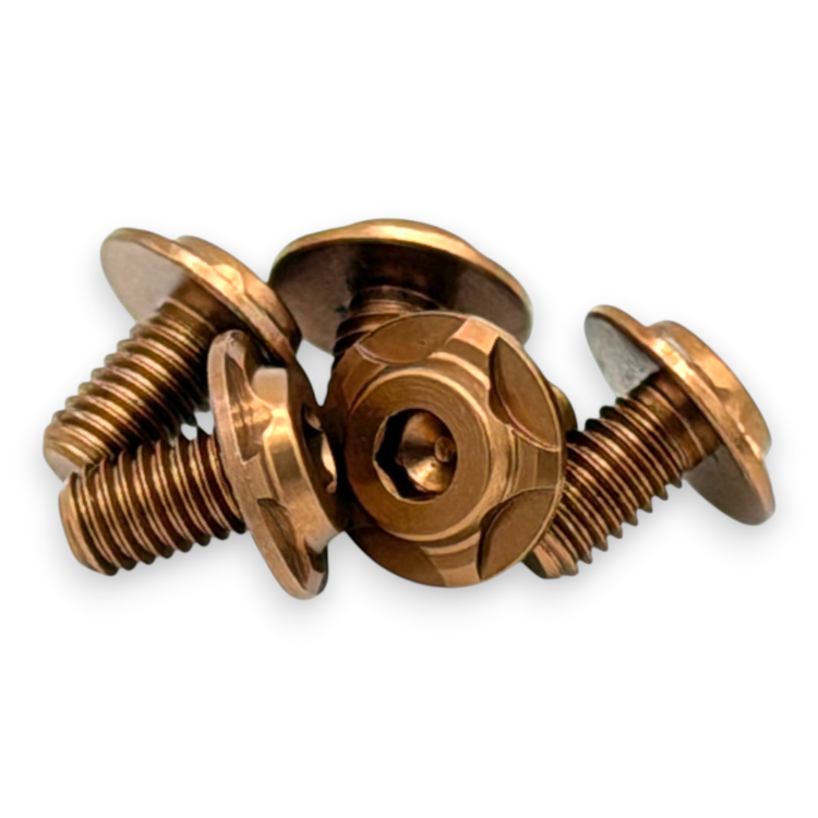 INOV8 X-Lite Bronze 7075 Aluminium Large Button Head Screws M3x5mm (5)
