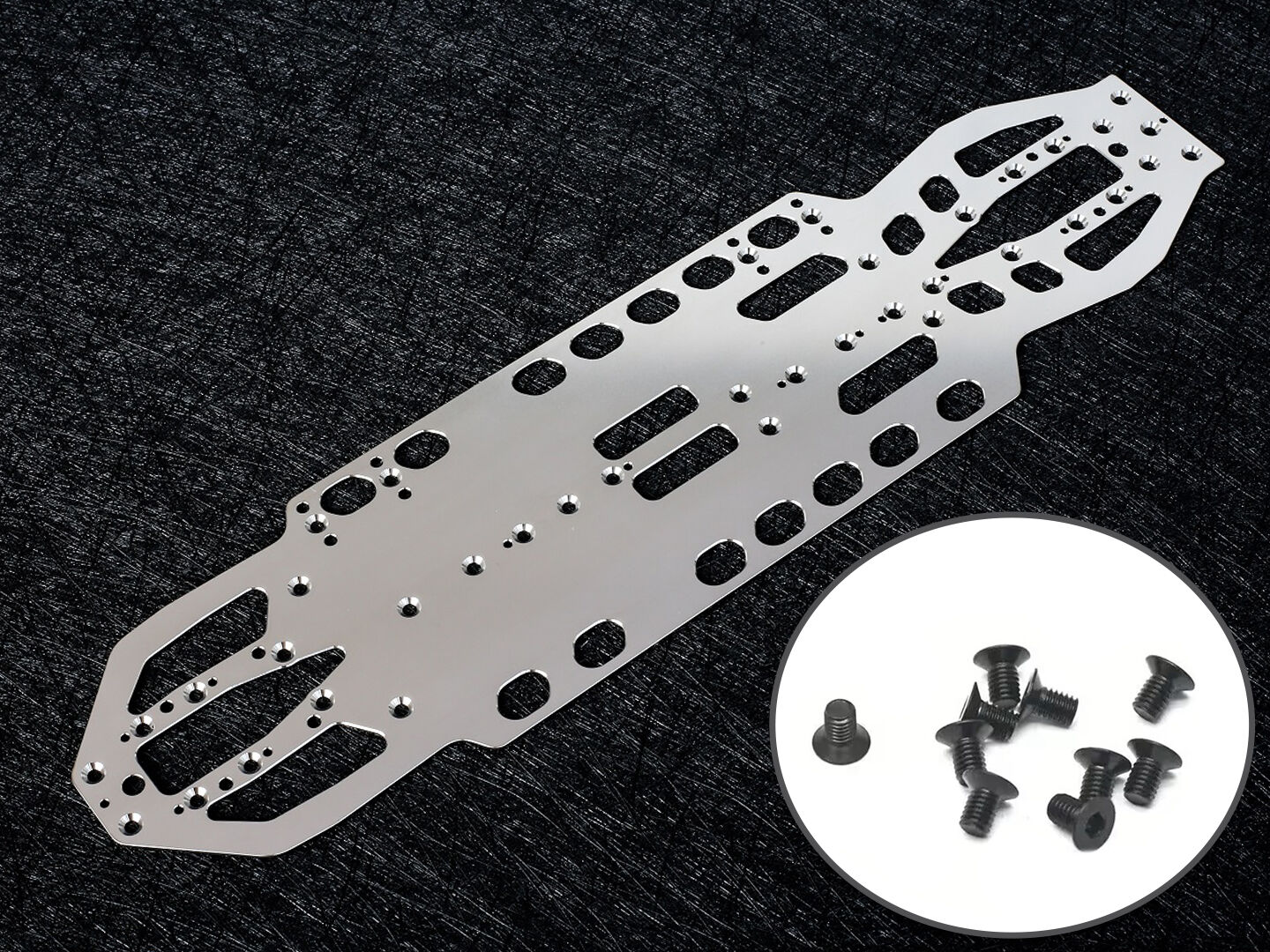 WeiRC Stahl Chassis 1,2mm für Schumacher Mi9 inkl. Stahlschrauben Set