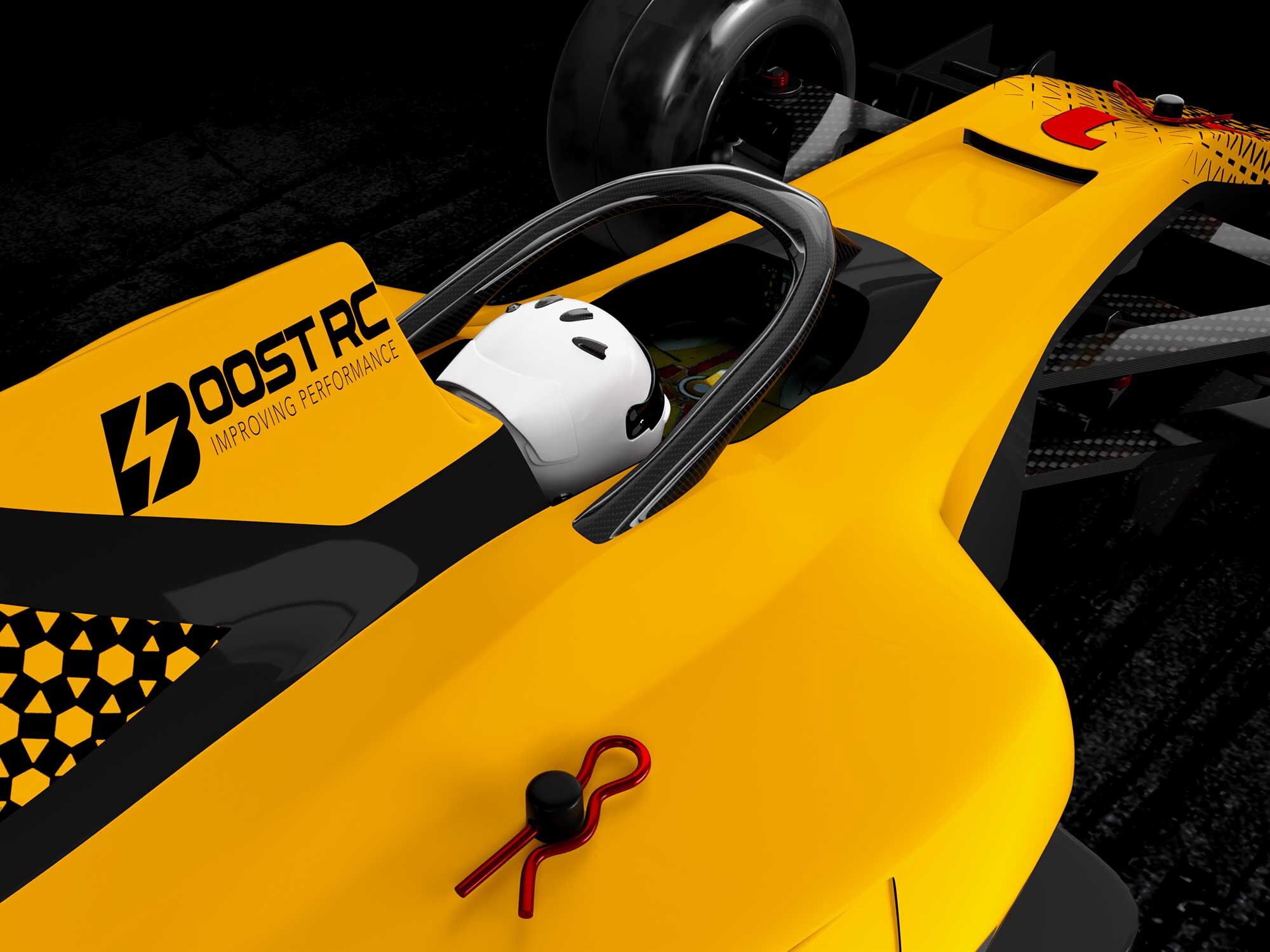 BRC-HALO Boost RC F1 Halo und Helm Set (unlackiert) (4)