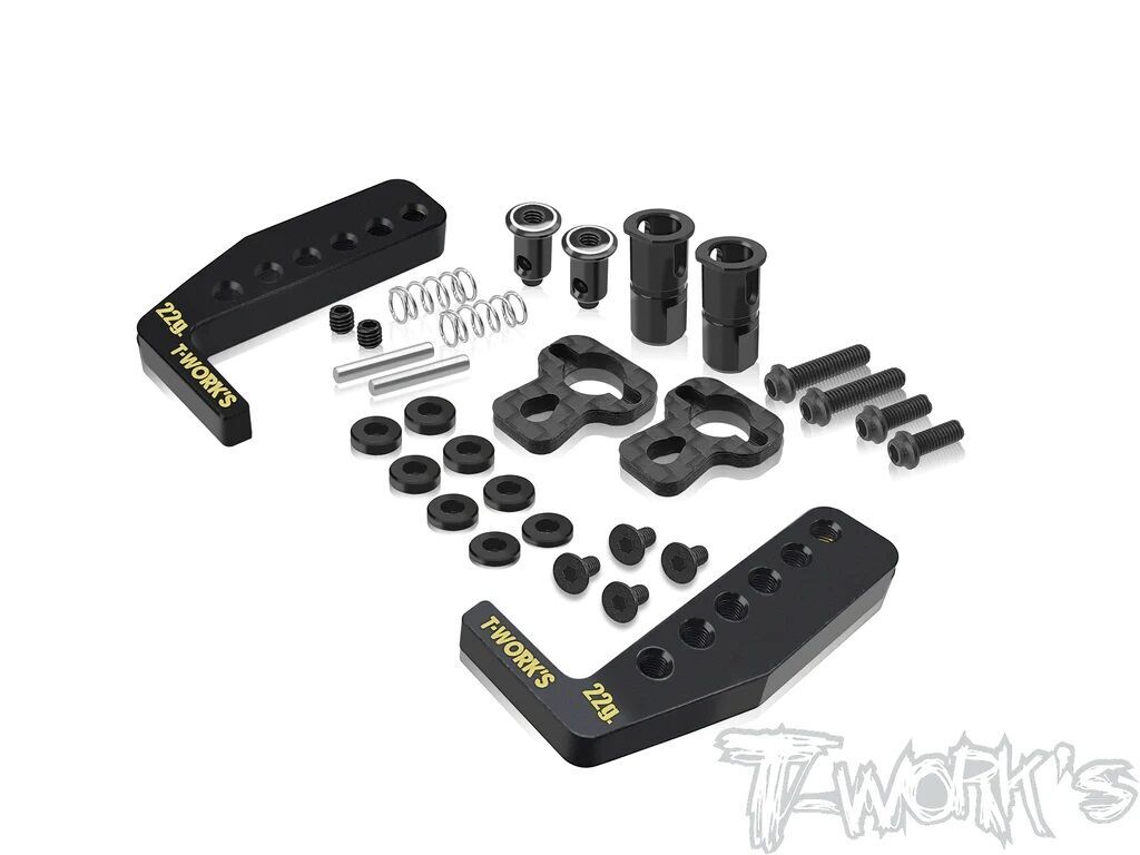 T-Work`s Easy Snap Messing Akkuhalter Set for Mugen Seiki MTC-3