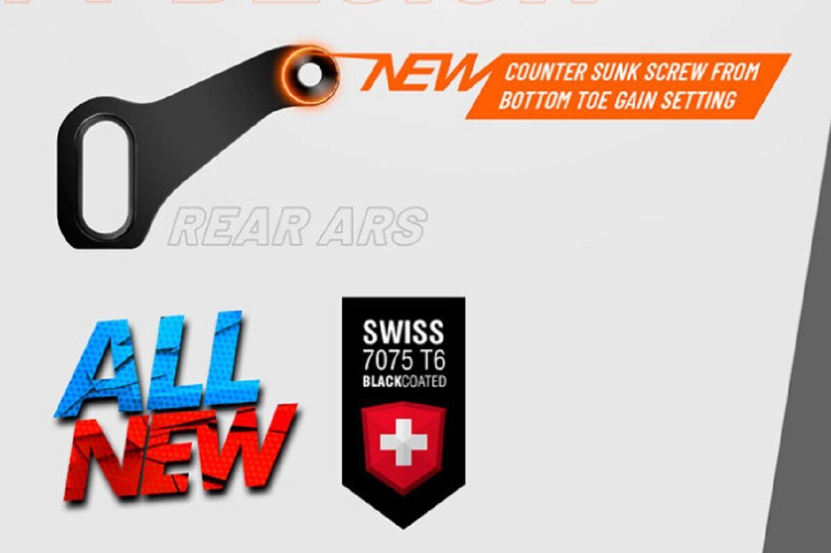 XRAY X4-2023 Aluminum ARS Plate Rear L+R Swiss 7075 T6 (2)