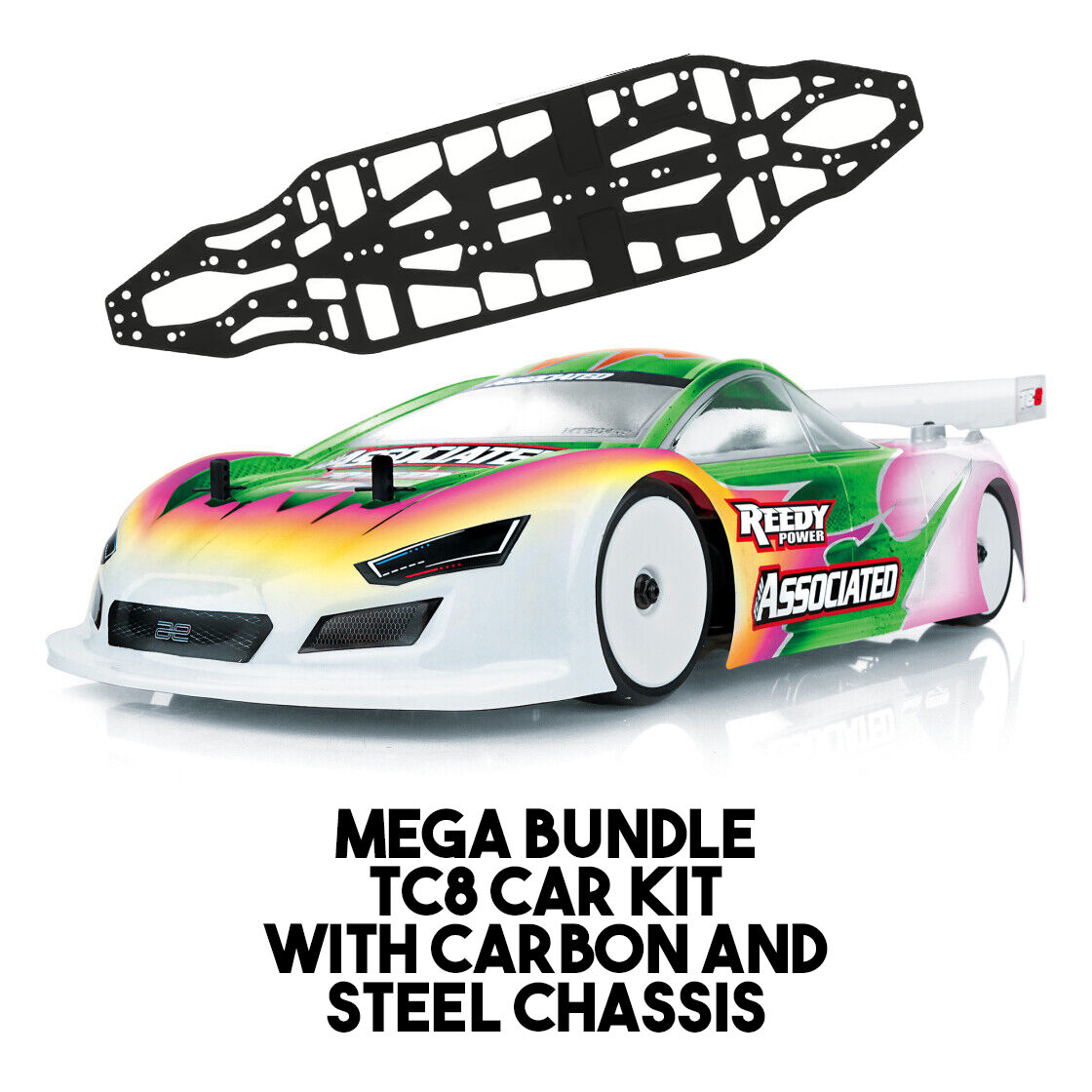 Team Associated TC8 Tourenwagen Baukasten 1:10 Kohlefaser & Stahl Chassis