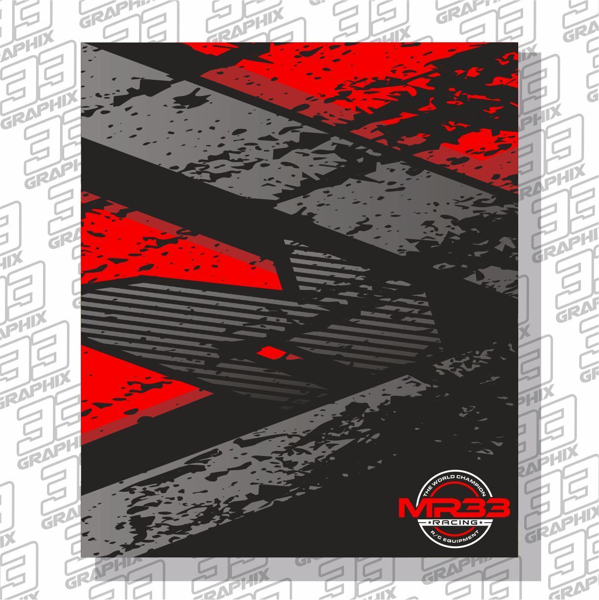 Mr 33 Ribbons MR33 Setup Board Aufkleber Offroad 39 x 33,5cm | MR33-SB-OFF-ST