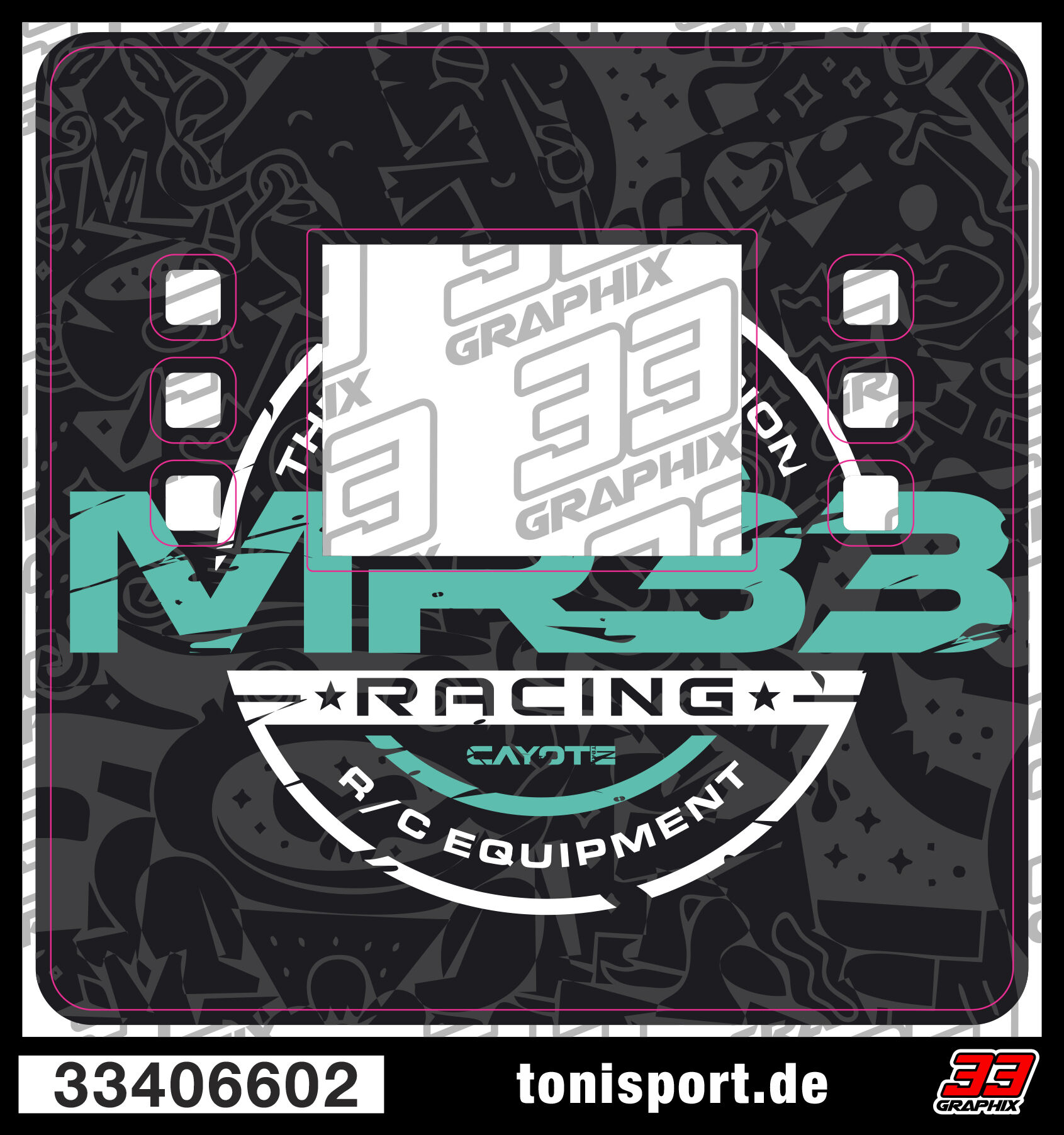 MR33 "goes Cayote" ISDT K2 Air Skin Aufkleberbogen by 33Graphix